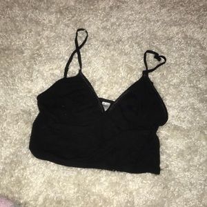 American Apparel black spaghetti strap crop top